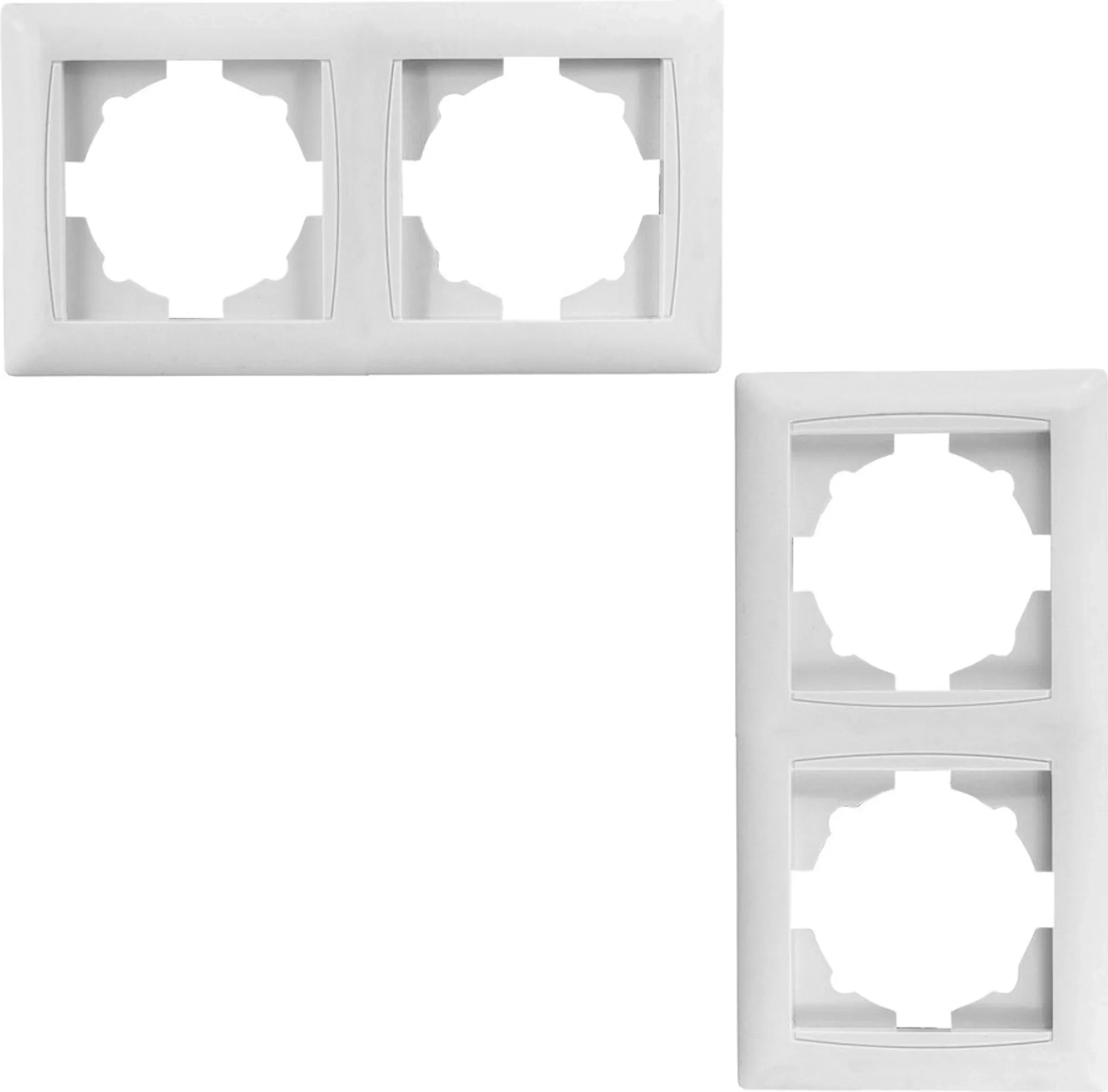 2-Fach Rahmen „KISS ME“ – Weiß, Unterputz