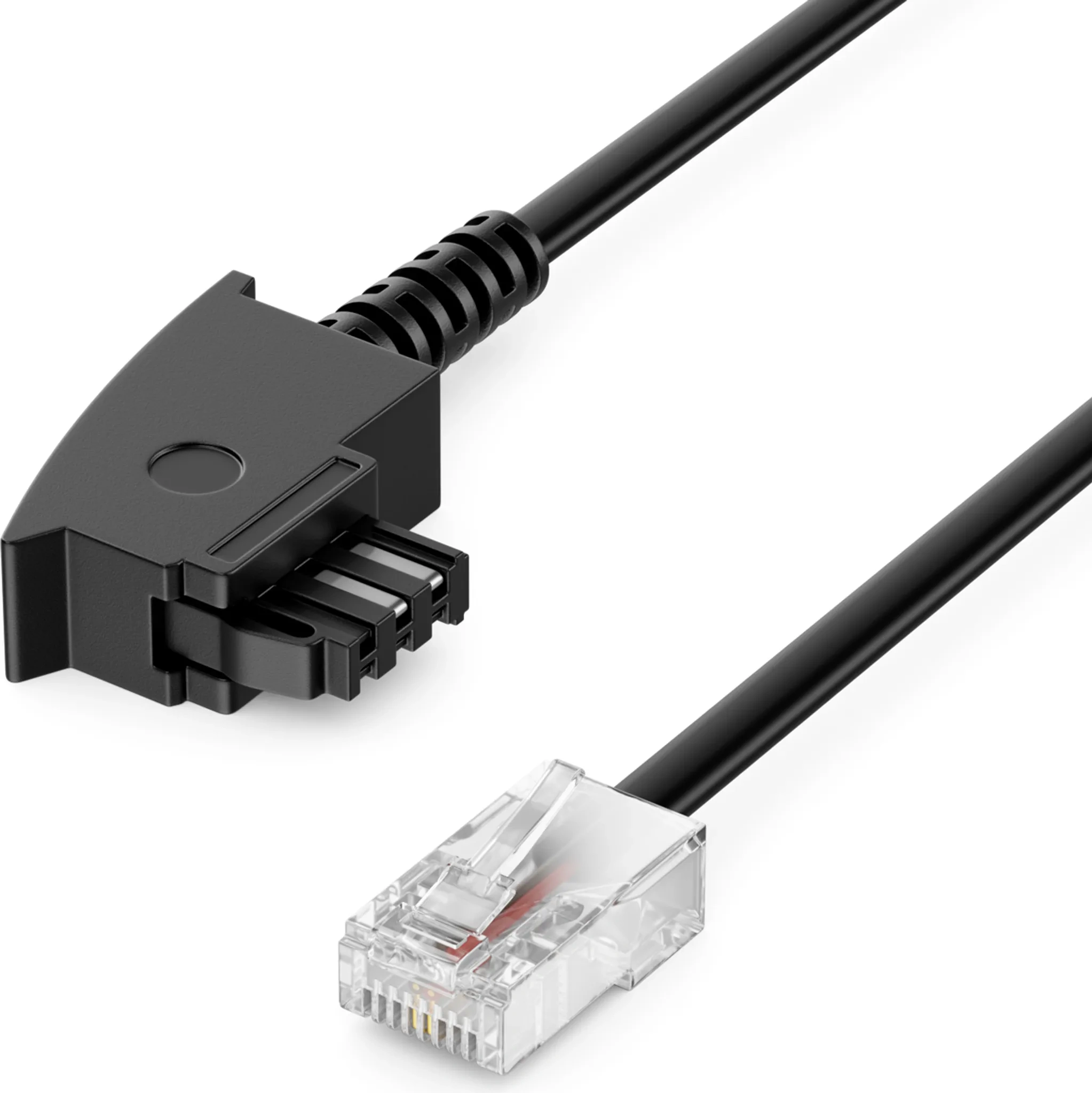 Routerkabel TAE-F auf RJ45 (8P2C) – 6 m, Schwarz