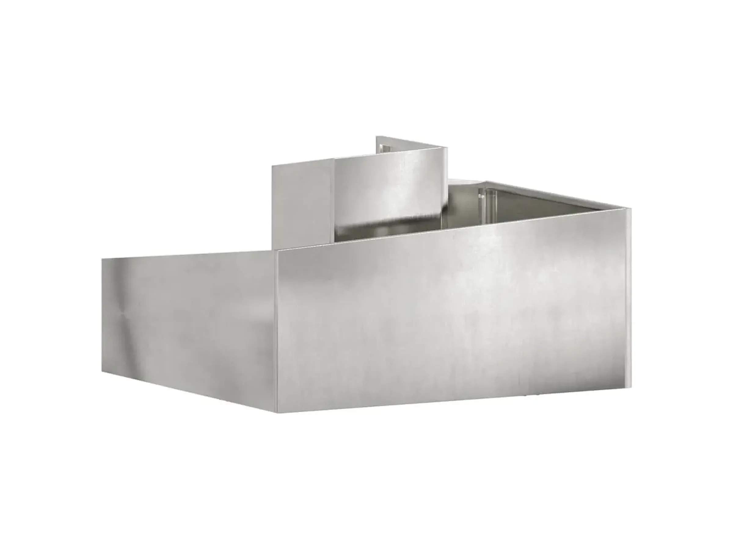 vidaXL Garten-Pflanzgefäß Edelstahl Silber 80 × 80 × 50 cm