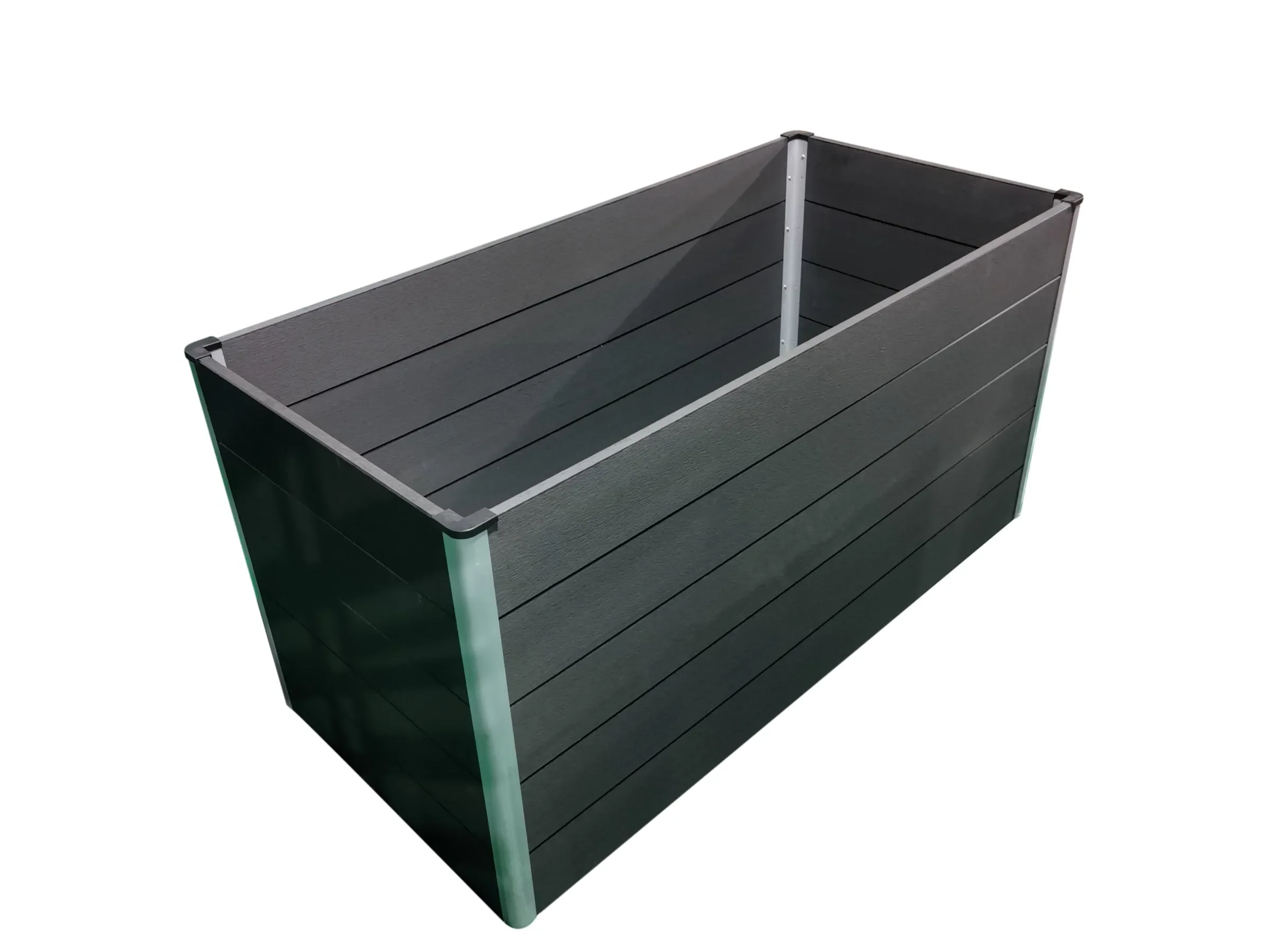 furnicato Garten-Hochbeet 150 × 75 × 70 cm – WPC, Anthrazit