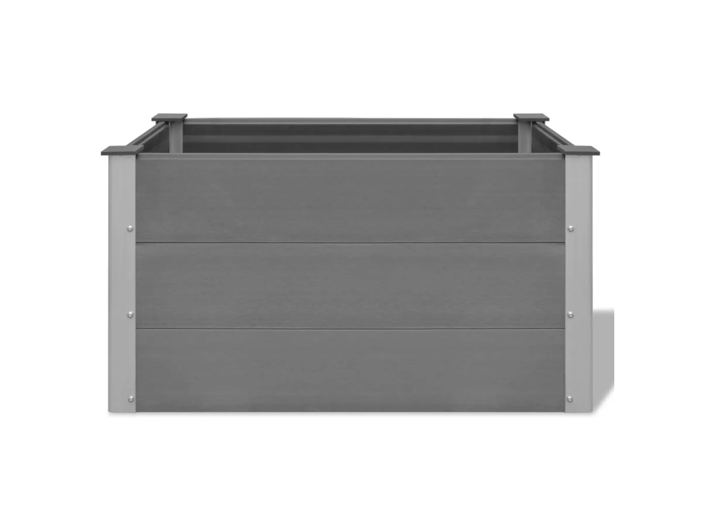 furnicato Garten-Hochbeet 100 × 50 × 54 cm – WPC, Grau