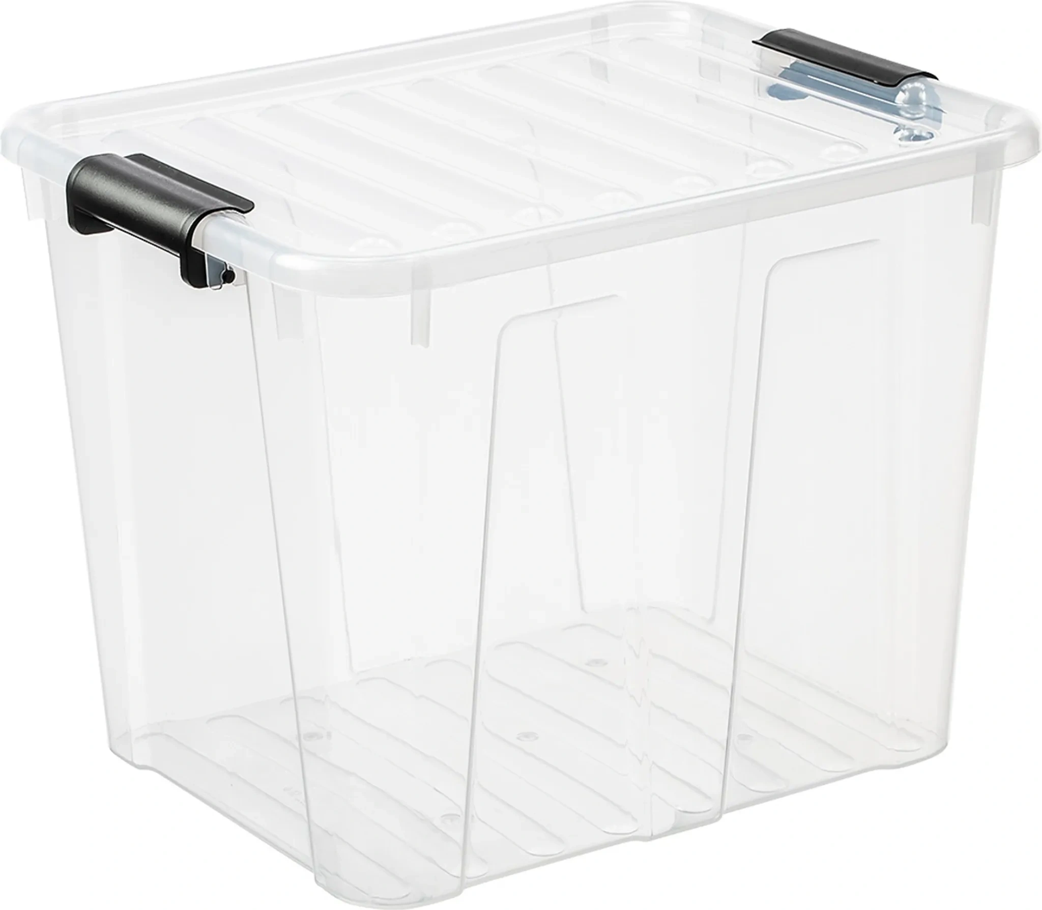 plast team HOME BOX – Aufbewahrungsbox 40 Liter, Transparent