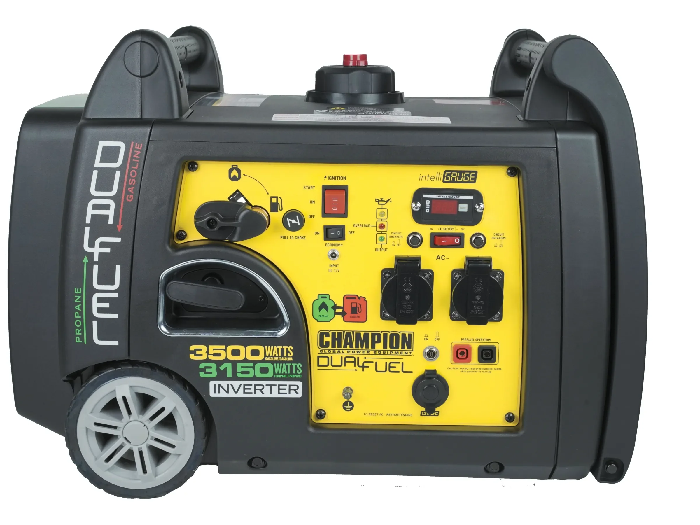 Champion  Dual-Fuel Inverter Stromerzeuger 3.500 W – Benzin & LPG