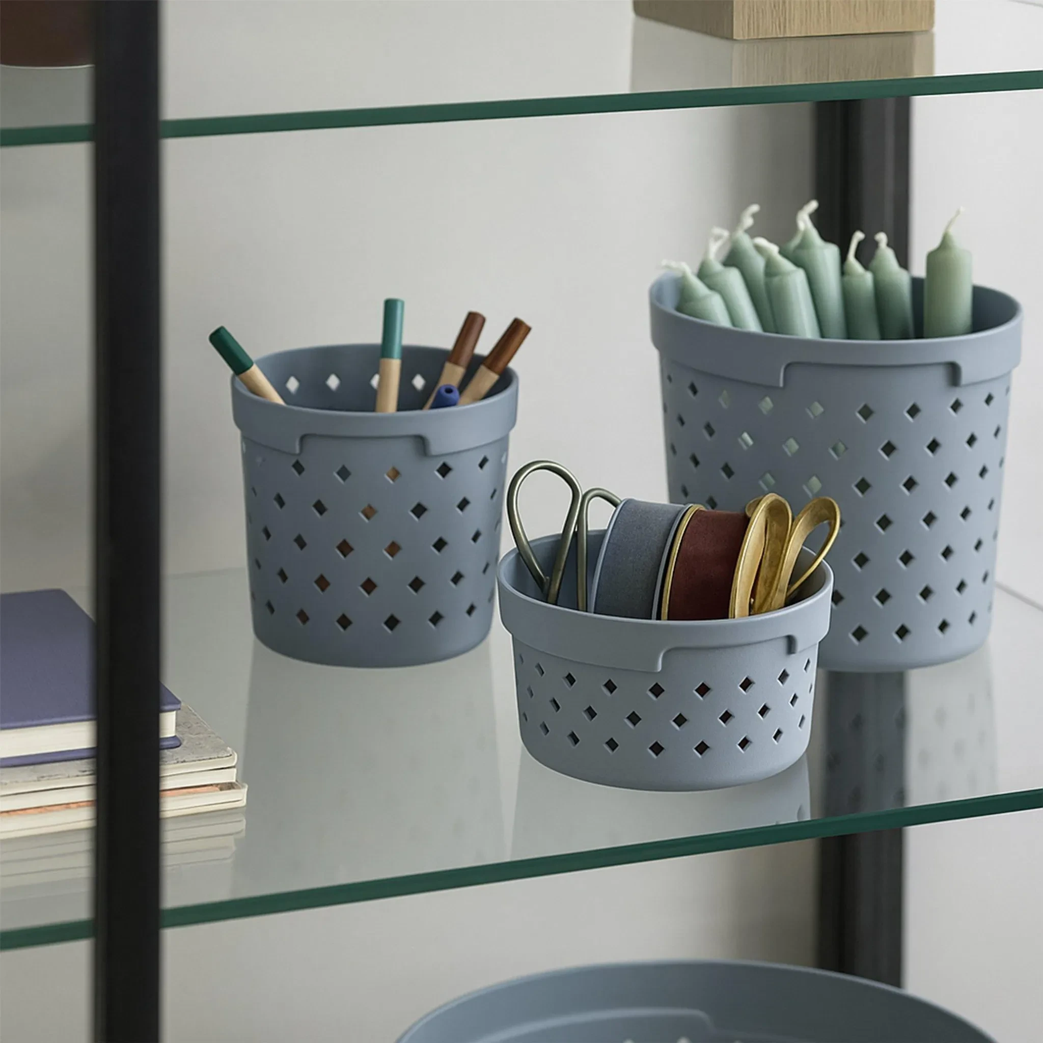 NHG Aufbewahrungskorb SEOUL ROUND ORGANIZER L – Grau