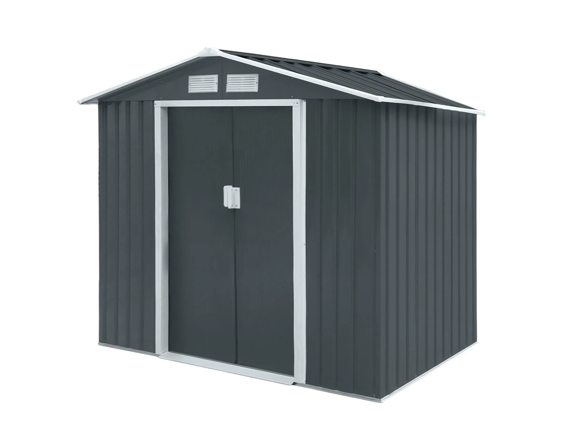 Hattoro S100 Metall-Gerätehaus XL – Grau / Anthrazit