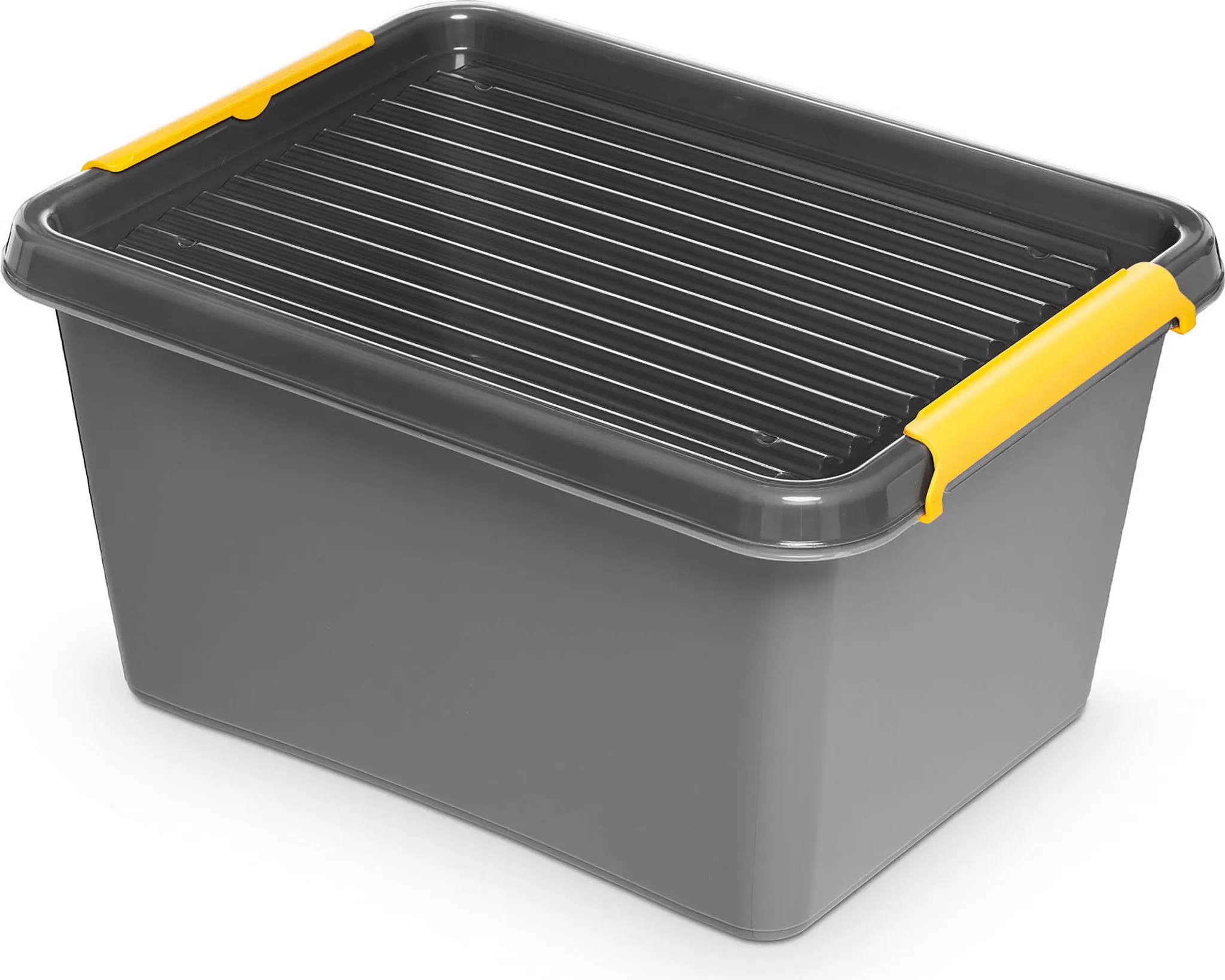 Aufbewahrungsbox mit Deckel & Clips – 15,5 Liter, stapelbar