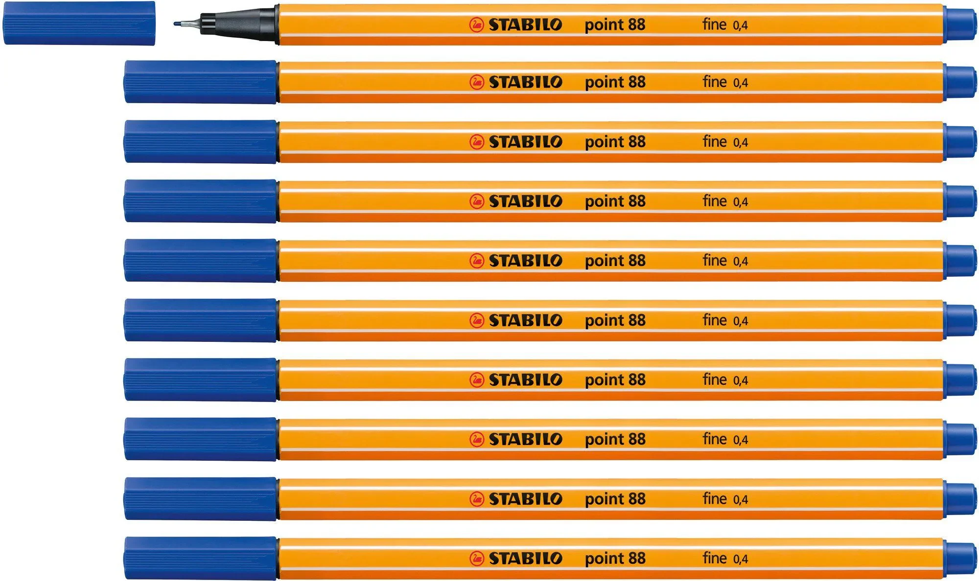 STABILO point 88® Fineliner – Dunkelblau, 0,4 mm (10er-Pack)