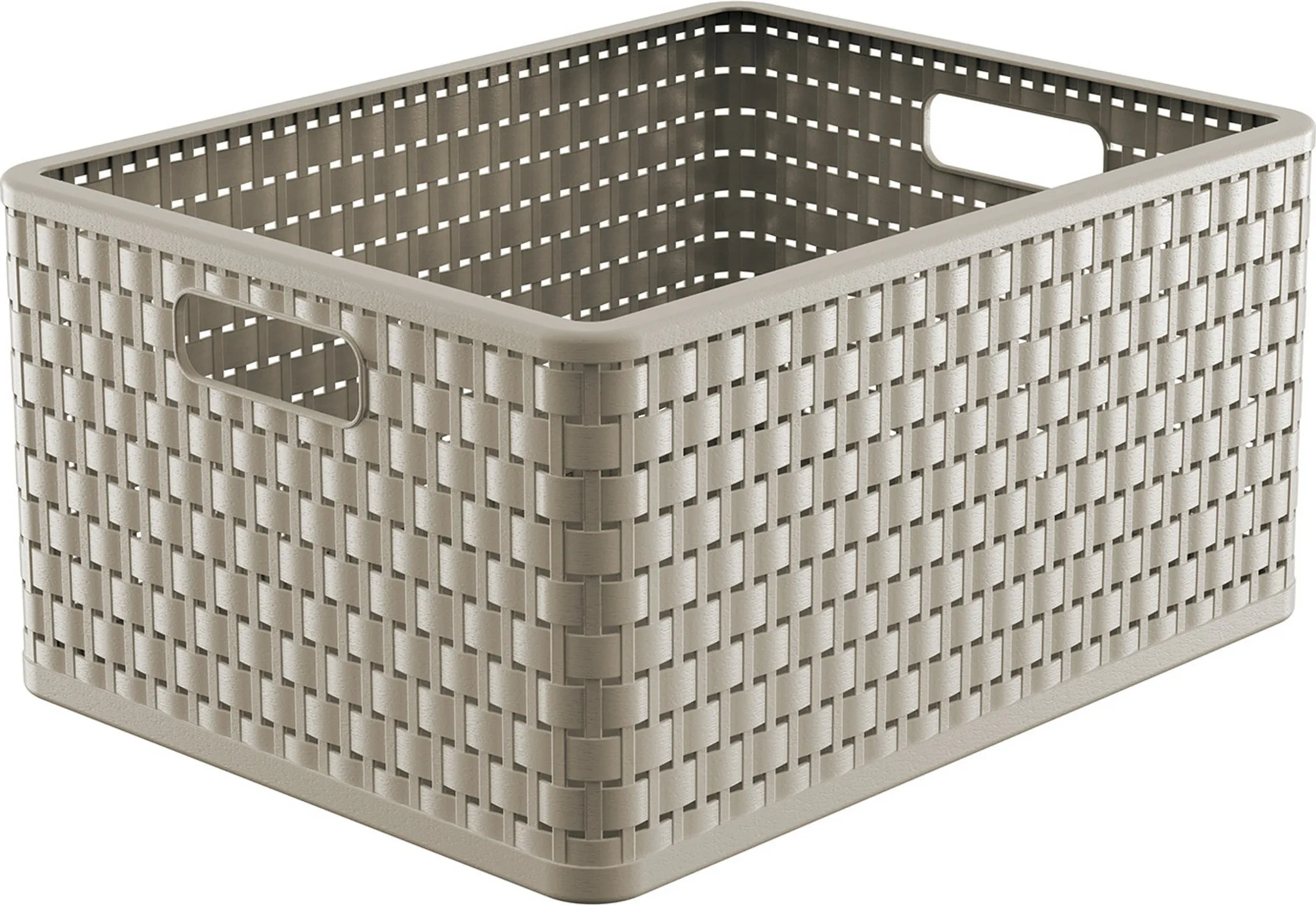 Rotho COUNTRY Aufbewahrungskorb – DIN A4 Plus – 28 L – Cappuccino