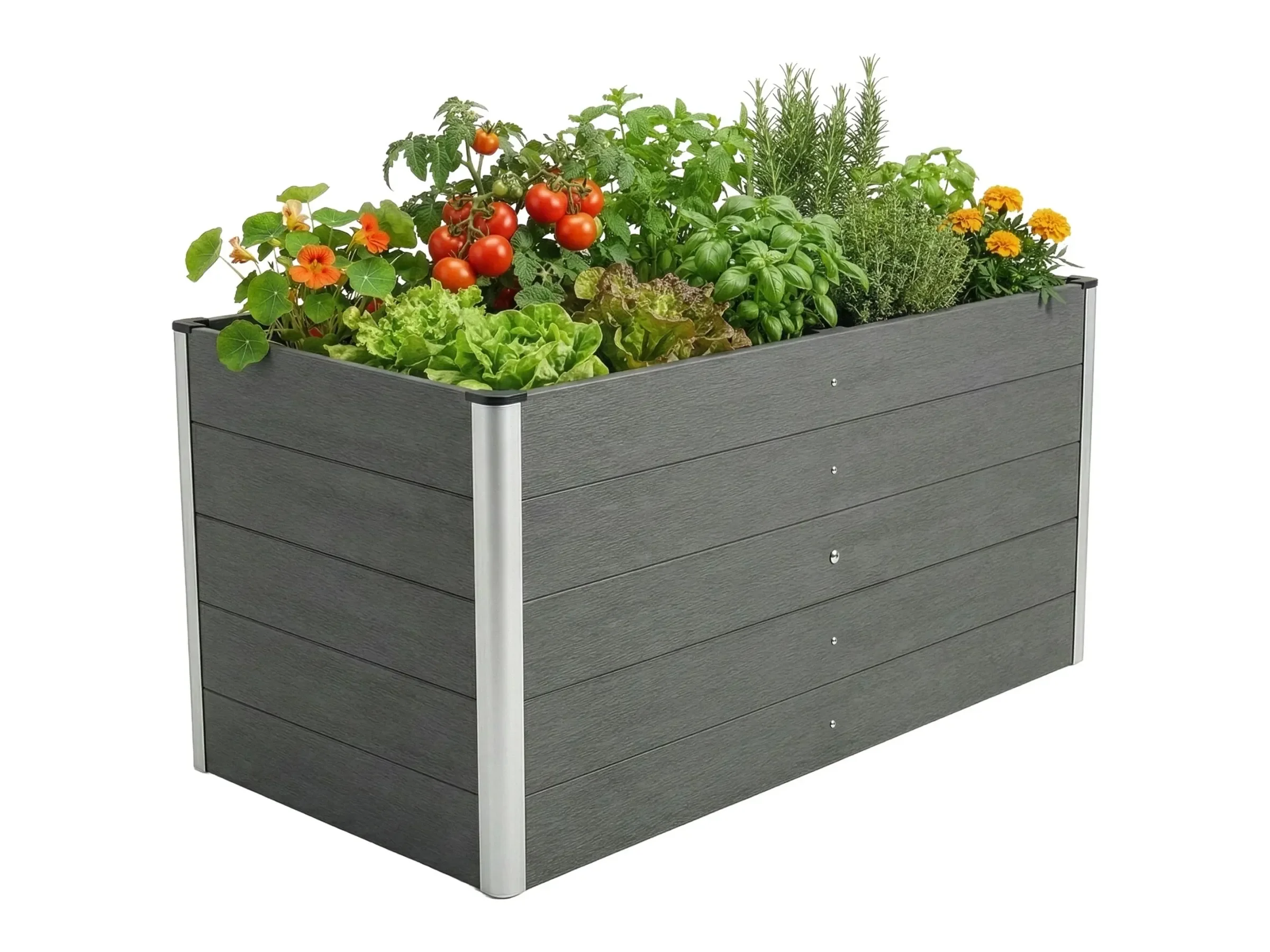 Floordirekt WPC Hochbeet „Delos“ 150 × 70 × 75 cm – Anthrazit