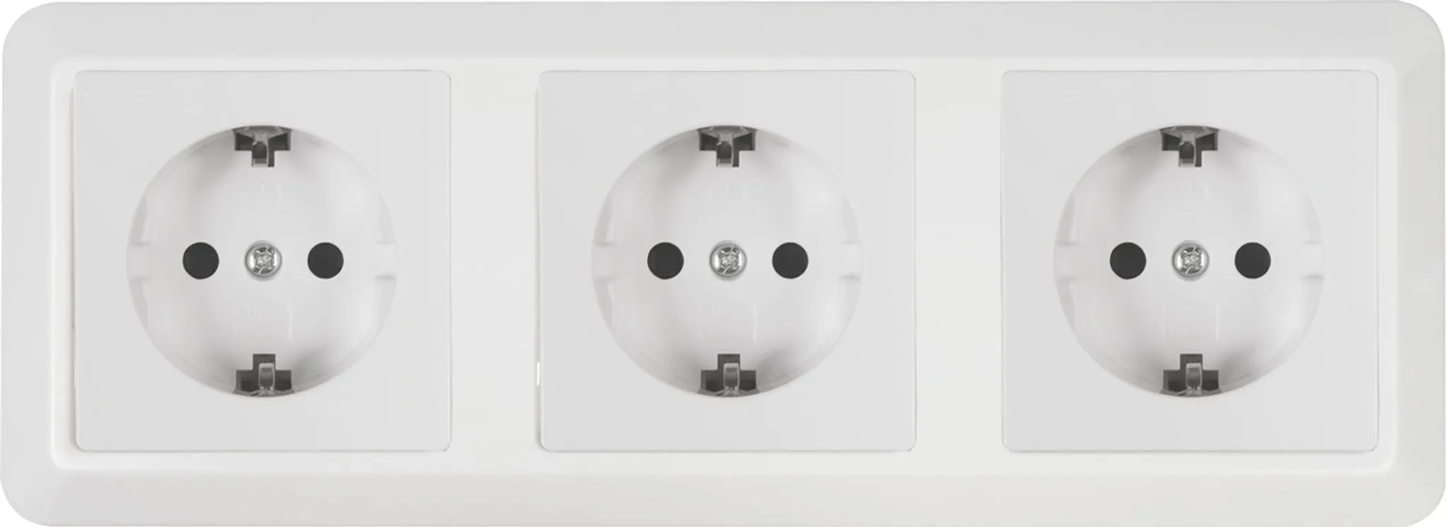 4-teiliges Steckdosenset „Cup“ – Weiß, poliert